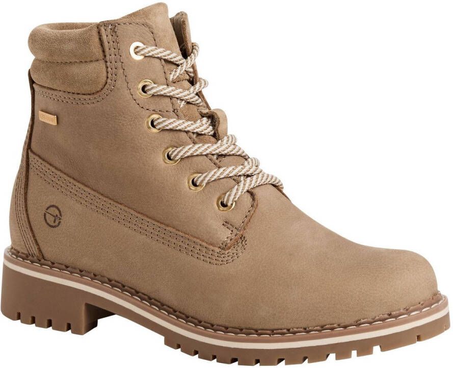 Tamaris Winterlaarzen blokhak veterlaarsje met duo-tex uitvoering