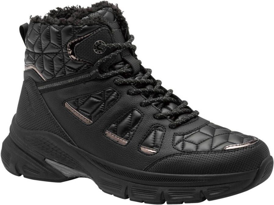 Tamaris Winterlaarzen sleehak veterboots met afgesteppte wattaties