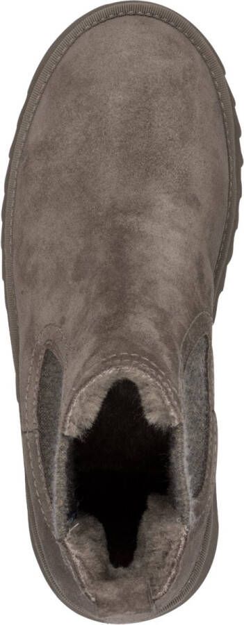 Tamaris dames leren enkellaars Chelsea Boot plateauzool 1-26419-45 341 taupe