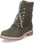 Tamaris Groene Leren Sandalen met Wollen Voering Green Dames - Thumbnail 3