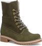 Tamaris Groene Leren Sandalen met Wollen Voering Green Dames - Thumbnail 1
