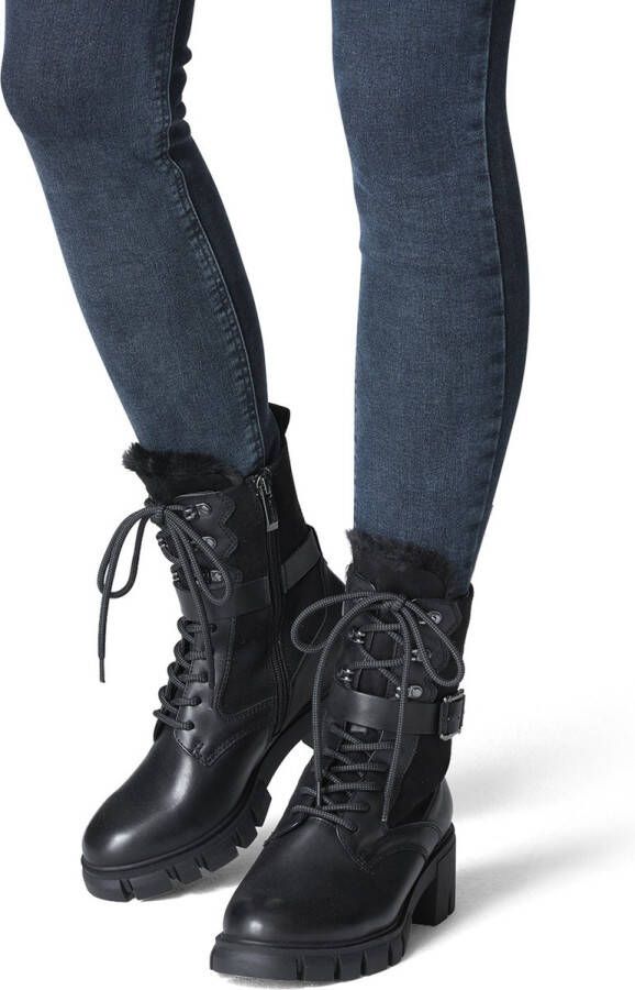 Tamaris Zwarte casual gesloten laarsjes Zwart Dames