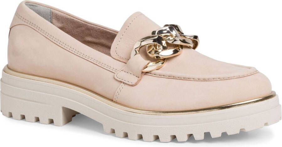 Tamaris Beige Leren Loafers Beige Dames