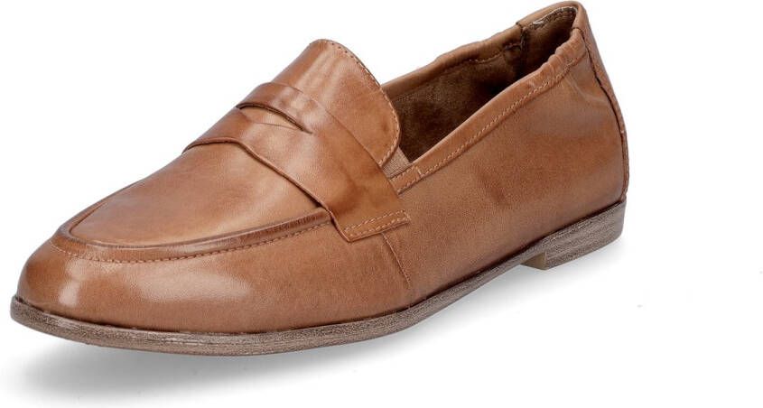 Tamaris Bruin Leren Platte Schoenen Brown Dames