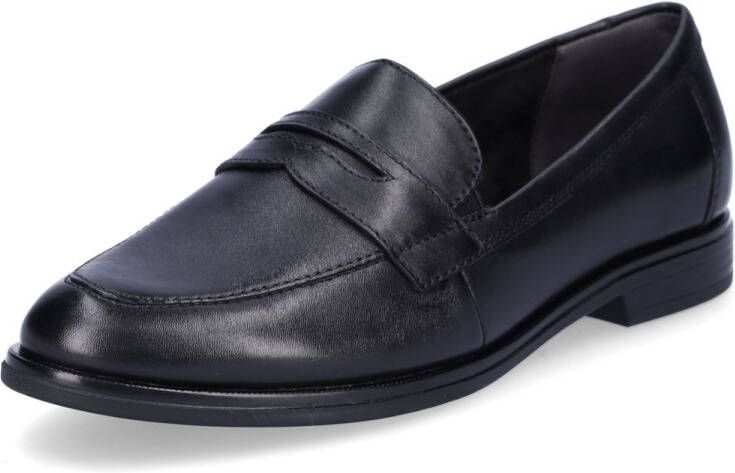 Tamaris Instappers blokhak lage schoen business schoen met klassieke decoratieve band