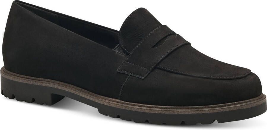 Tamaris Loafers blokhak instapschoen lage schoen zakelijke schoen met sierband