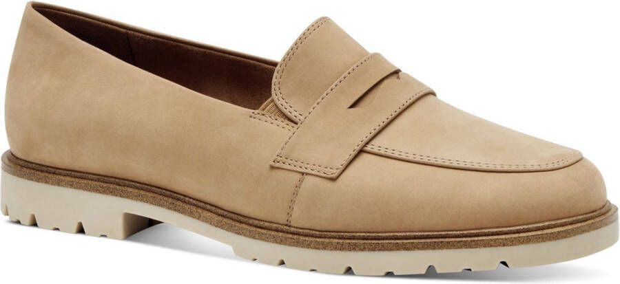 Tamaris Loafers blokhak instapschoen lage schoen zakelijke schoen met sierband