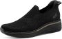 Tamaris dames instaptrainers 1-23787-45 001 Lage schoenen M2378745 Zwart - Thumbnail 1