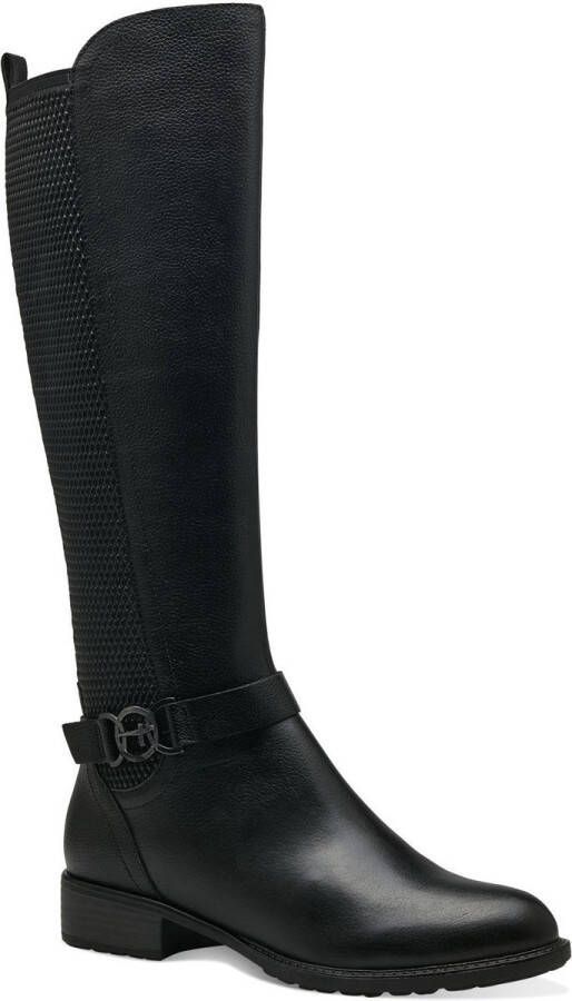 Tamaris Elegante Zwarte Leren Kniehoge Laars voor Dames Zwart Dames - Foto 2