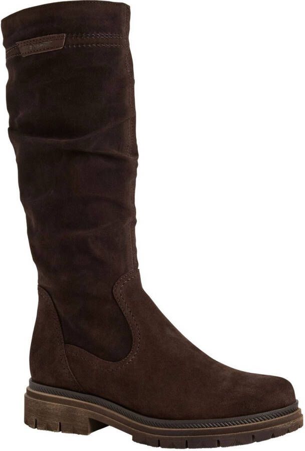 Tamaris Laarzen blokhak lange laarzen met slouchy plooien op de schacht