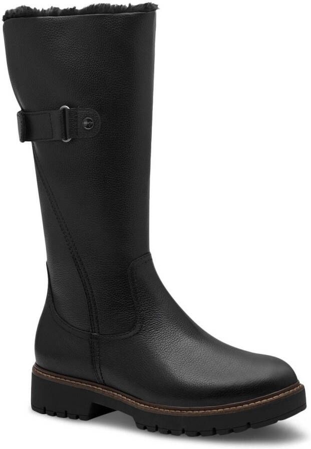 Tamaris dameslaarzen 1-26609-45 001 warm gevoerd zwart