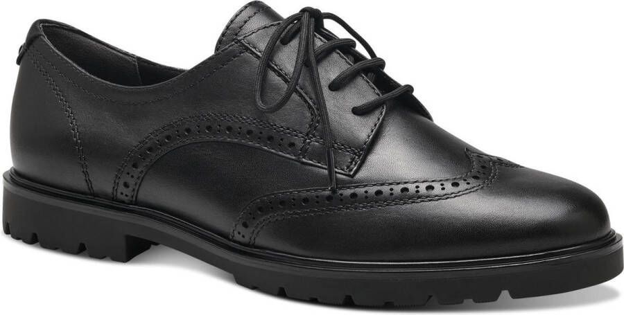 Tamaris Veterschoenen met fijne lyrische perforatie vrijetijdsschoen lage schoen veterschoen