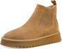 Tamaris dames leren enkellaars Chelsea Boot plateauzool 1-26419-45 310 camel - Thumbnail 1