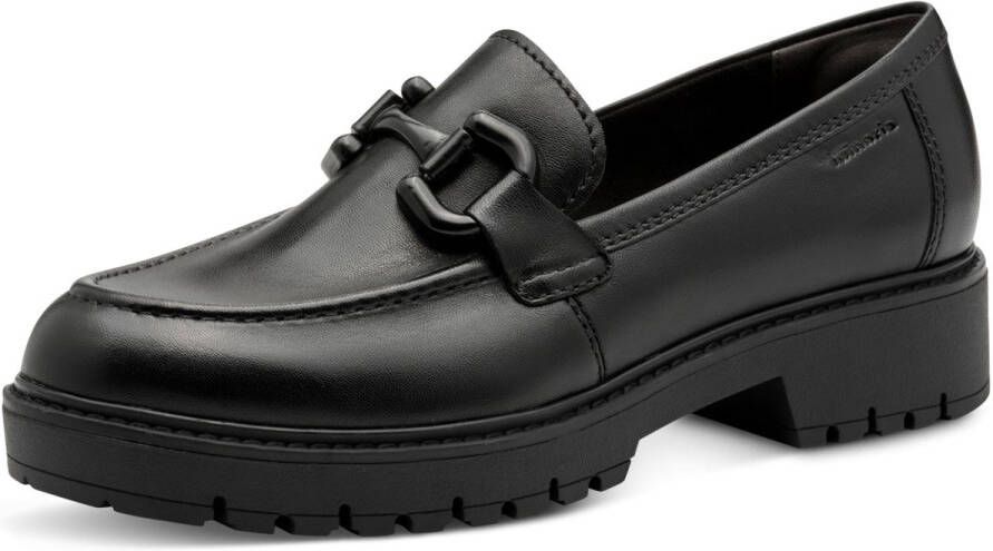 Tamaris dames leren loafers 1-24733-45 003 damesschoenen M2472343 zwart