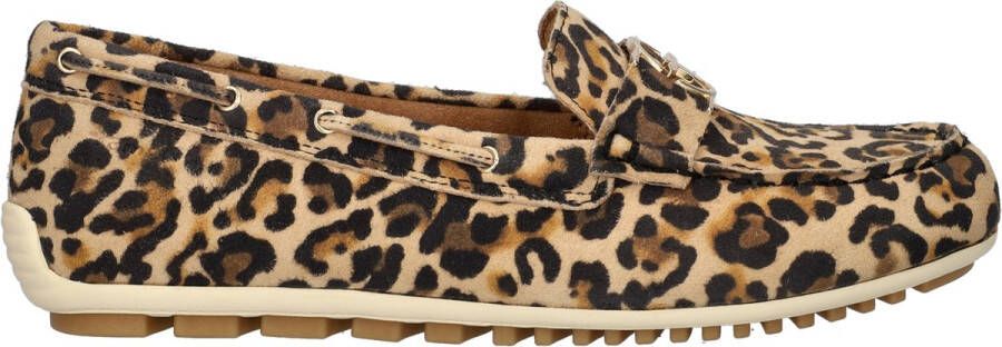 Tamaris Loafers van leer met labeldetails