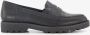 Tamaris dames loafers met panterprint details zwart - Thumbnail 1