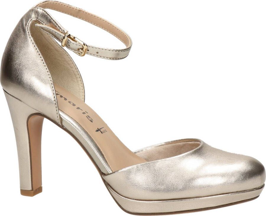 Tamaris Gouden Glitter Feest Sandalen Yellow Dames