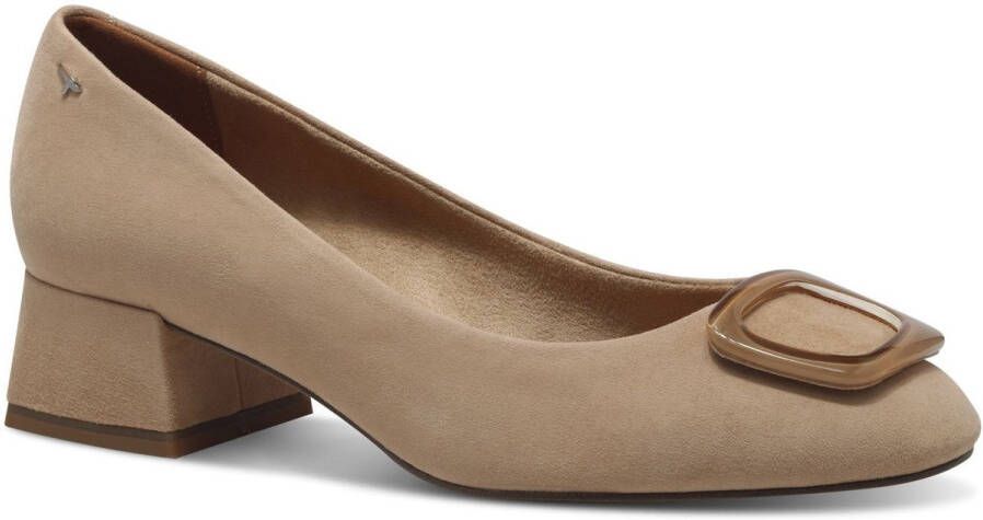 Tamaris Pumps blokhak business schoen instapschoen met mooie sieraandeel