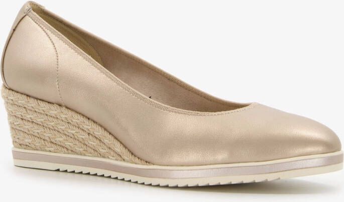 Tamaris Pumps met sleehak avondschoen wig-hak met jute beklede wig-hak