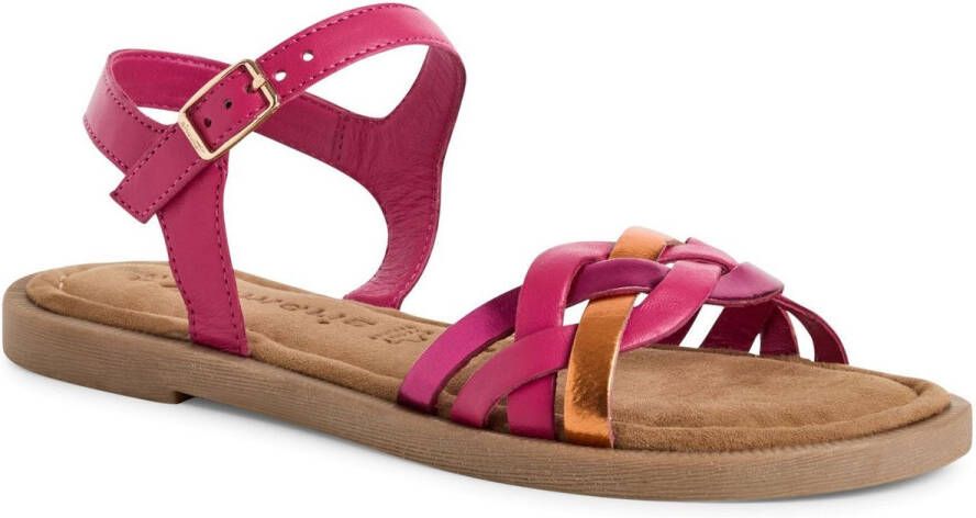 Tamaris Sandalen sandalette zomerschoen met riempjes in vlechtlook