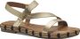 Tamaris Metallic Gouden Leren Sandaal Multicolor Dames - Thumbnail 1