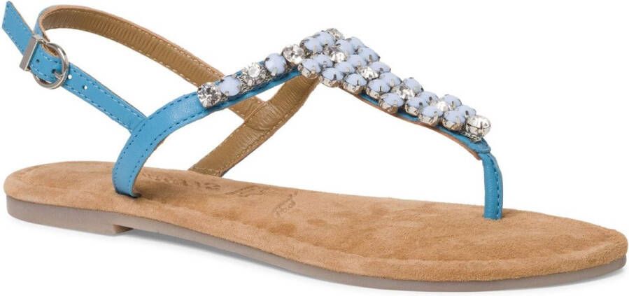 Tamaris Sandalen zomerschoen sandaal blokhak met steentjesversiering
