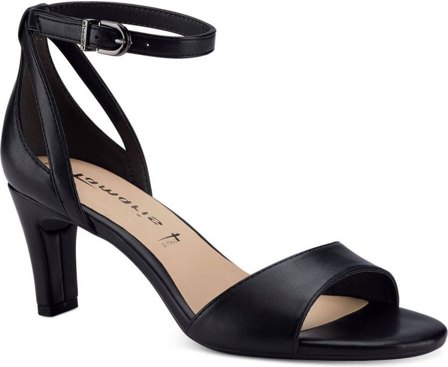 Tamaris Zwarte Vegan Sandalette met 6 5 cm Hak Black Dames