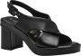 Tamaris Zwarte Casual Open Platte Sandalen Black Dames - Thumbnail 5