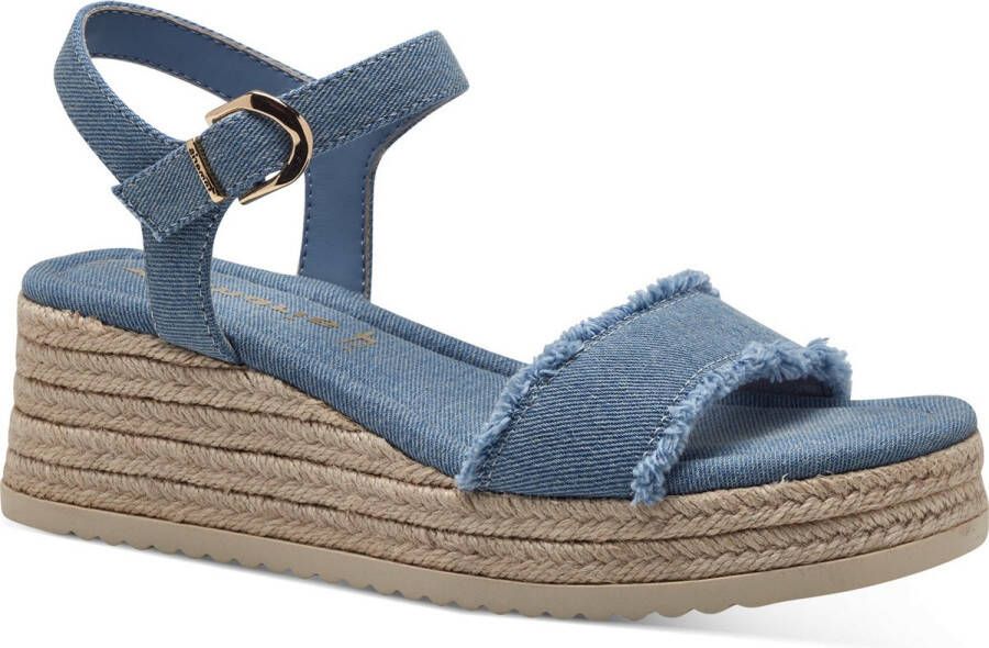 Tamaris Espadrilles Denim blauw Textiel Dames