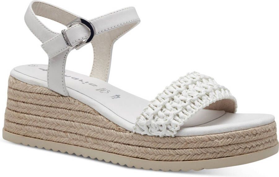 Tamaris Sandaaltjes zomerschoen sandaal sleehak met praktische klittenbandsluiting