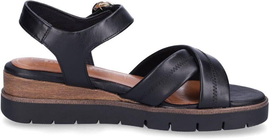 Tamaris Sandaaltjes zomerschoen sandaal wig-hak met 2 cm plateau