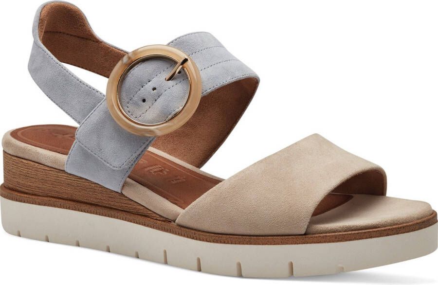 Tamaris Sandaaltjes zomerschoen sandaal sleehak met praktische klittenbandsluiting