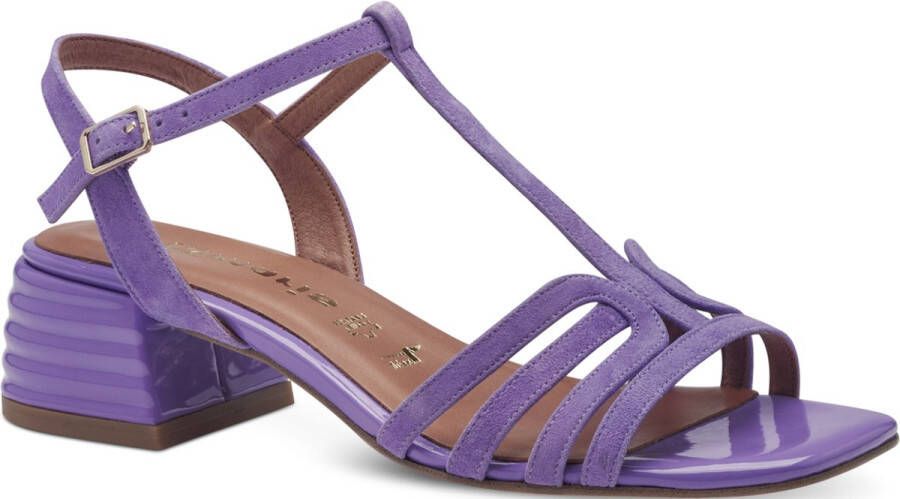 Tamaris Elegante paarse sandalette met trendy hak Purple Dames