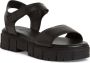 Tamaris Zwarte Casual Open Platte Sandalen Black Dames - Thumbnail 1