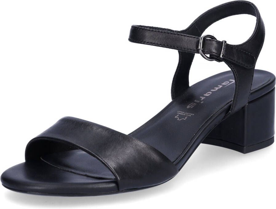 Tamaris Zwarte Casual Platte Sandalen Vrouwen Black Dames