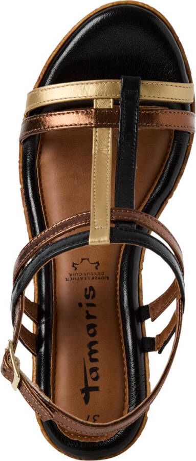 Tamaris 1-28302-44 098 Sandaal zwart goud