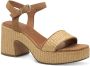 Tamaris Sandalen met hak cognac Textiel Dames - Thumbnail 1