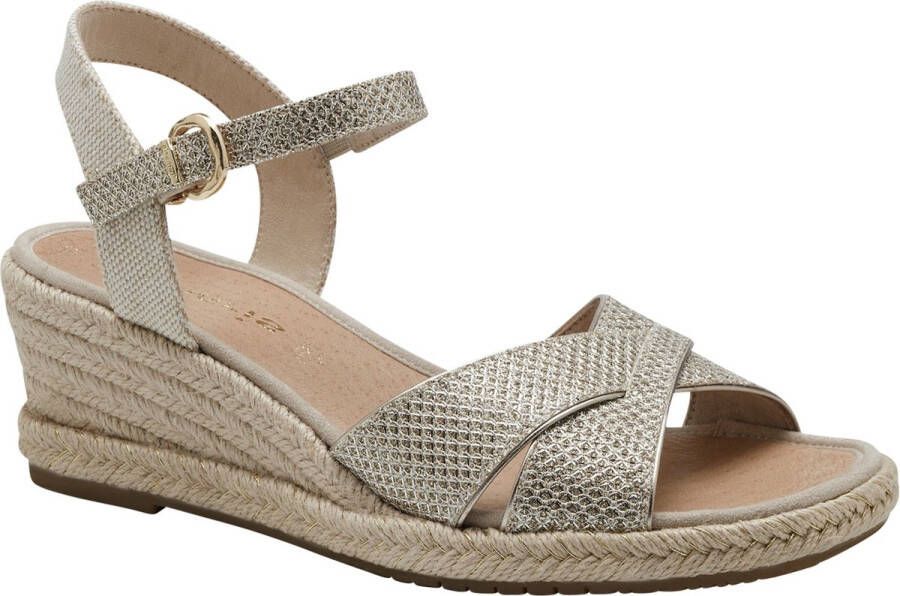 Tamaris Slippers plateau zomerschoen pantoffels in monochrome look
