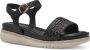 Tamaris Zwarte Gevlochten Vegan Sandaal Black Dames - Thumbnail 9