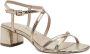 Tamaris Gouden hoge hak sandalen voor stijlvolle vrouwen Beige Dames - Thumbnail 6