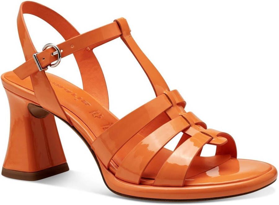 Tamaris Klassieke Sandalette met 7cm Hak Orange Dames