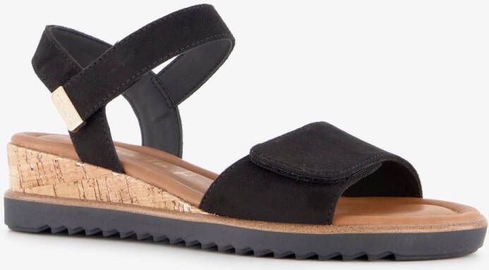 Tamaris dames sandalen met sleehak zwart