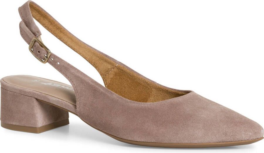 Tamaris Slingback Pumps taupe Leer Dames