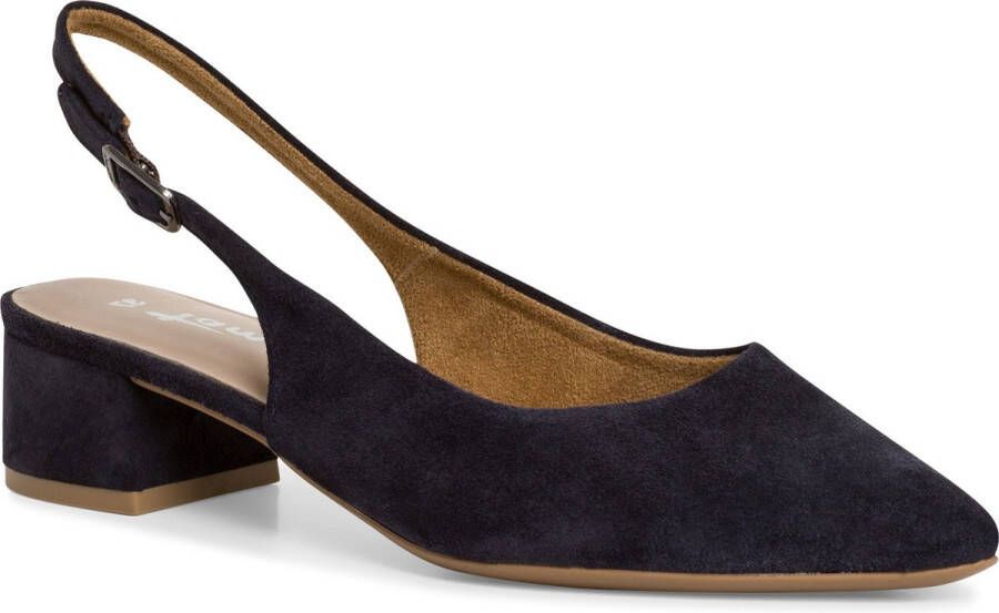 Tamaris Slingback Pumps blauw Leer Dames