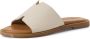 Tamaris Slippers van leer met licht gestructureerde zool - Thumbnail 3