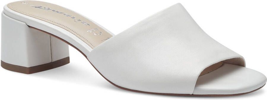 Tamaris Witte Open Muiltjes Platte Sandalen White Dames