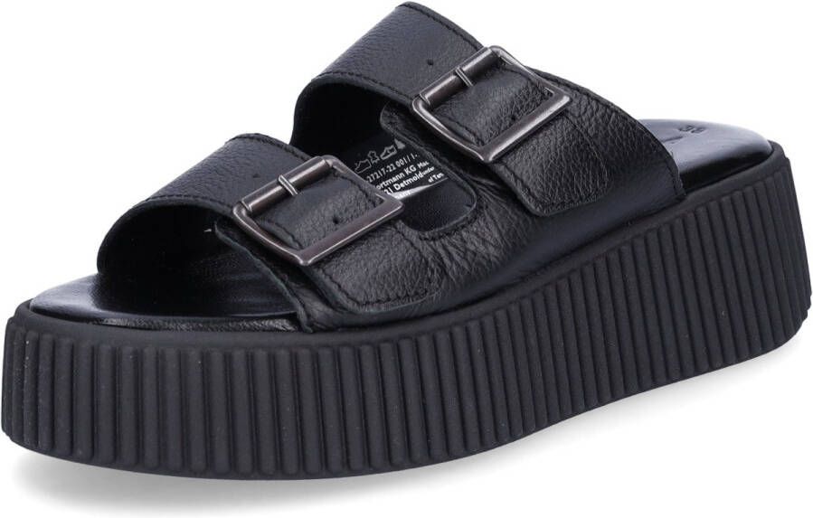 Tamaris Zwarte Open Casual Slippers Vrouwen Black Dames
