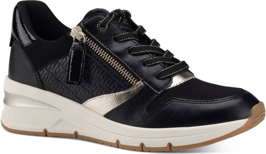 Tamaris Zwarte Vegan Sneaker met Versterkte Hiel Black Dames