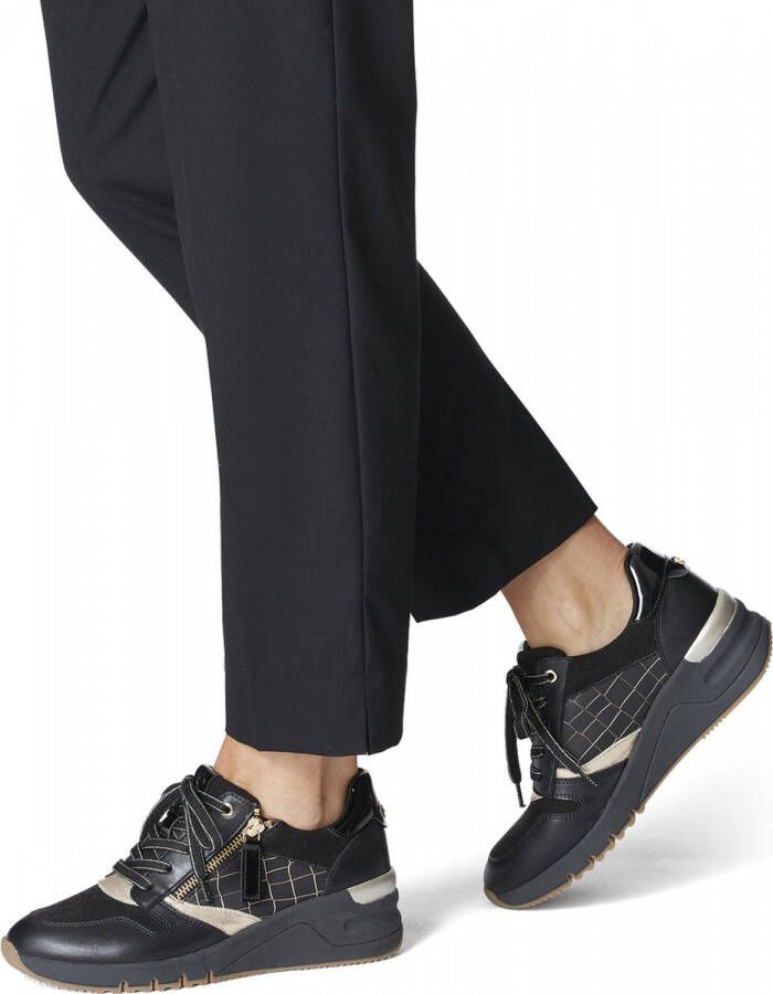 Tamaris Sneakers Zwart Imitatieleer 102105 Dames Kunstleer - Foto 2