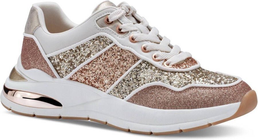 Tamaris Sneakers in sprankelende look vrijetijdsschoen lage schoen veterschoen